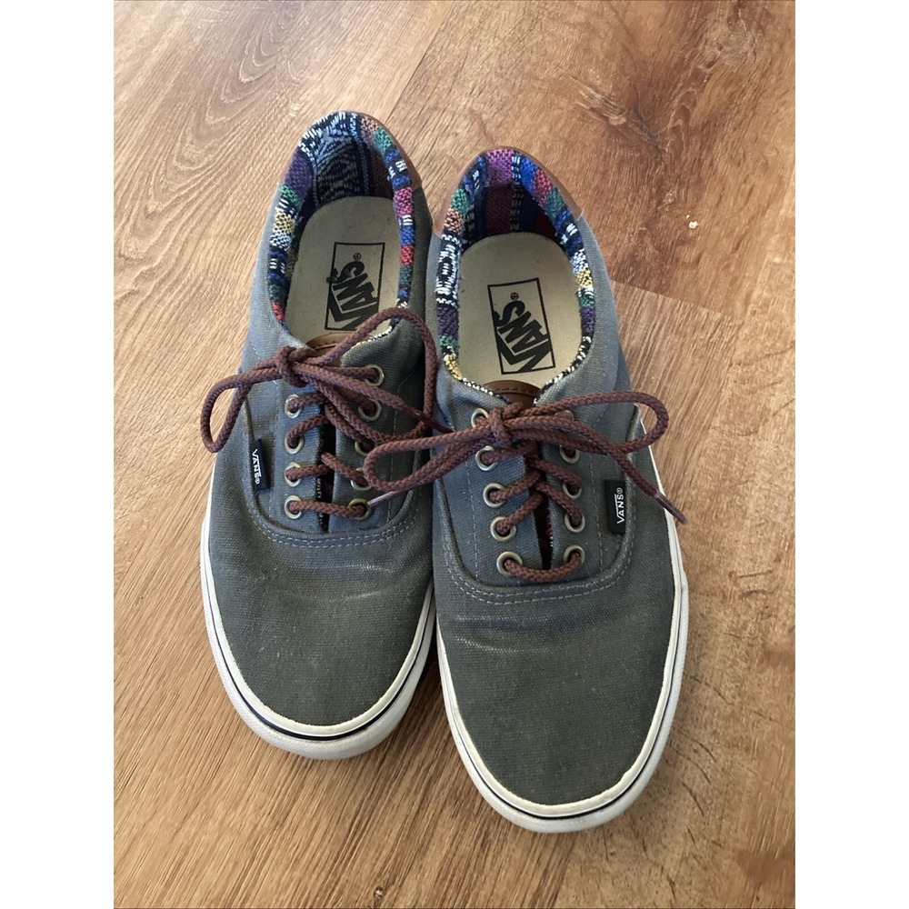 Vans Atwood Boho Gray Skateboard Leather Shoe Comfort Sneakers Men 7.5 Womens 9